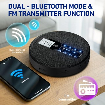 CD機 音響CD機 家用CD播放機 多功能CD播放器，復讀機，學習機立體聲喇叭USB播放器 布藝款