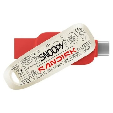 SanDisk 晟碟 公司貨 SnoopyTM Phone Drive 雙用隨身碟限量版 紅色 SDDDC6-128G-PS46  1個  128GB