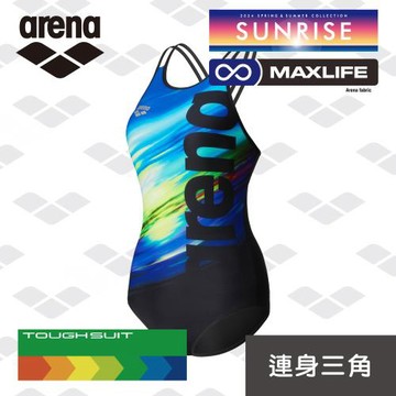 arena 女士三角連體泳衣 訓練款 TSF4005W 溫泉游泳衣遮肚顯瘦泳裝 限量 春夏新款