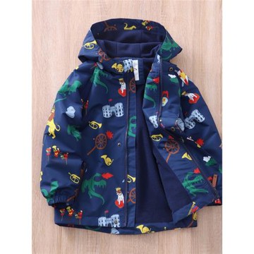 p特惠~兒童加絨男童寶寶中長款防風夾克風衣外套秋冬童裝W11