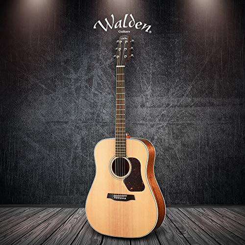 Walden D 740 E Natura All-Solid SitkaMahogany Dreadnought Acoustic-Electric Guitar (Satin Natural) ギグバッグ、ストラップ、ストリングス、チューナ