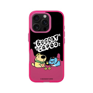 iPhone 16 Pro Clear 粉漾桃 - 貓貓蟲咖波 Bugcat Capoo - 流體小黃狗咖波