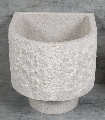 【麗室衛浴】 陽台拖布盆C-297-5 天然花崗石拖布盆 嘔吐盆 含網狀落水頭 手不用碰觸汙水