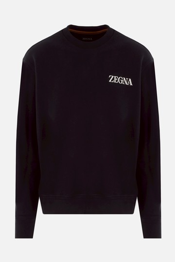 ZEGNA logo printed jersey sweatshirt Man