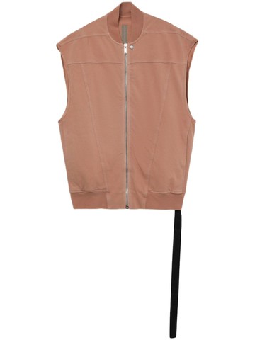 Rick Owens DRKSHDW - zip-up cotton gilet - women - Cotton - S - Orange