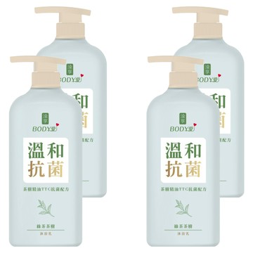 澡享 BODY愛抗菌沐浴乳 綠茶茶樹  900g  4瓶
