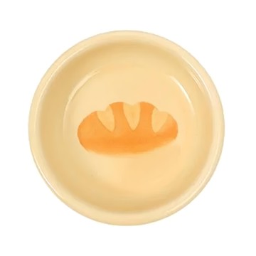 奶油麵包陶瓷小碟子 300ml容量  混合色  4個