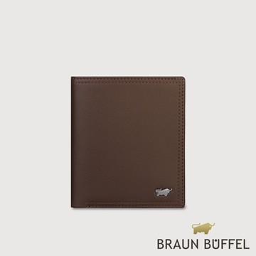 【BRAUN BUFFEL 德國小金牛】台灣總代理 斯杜迪歐 6卡名片夾-培土棕/BF566-306-POS