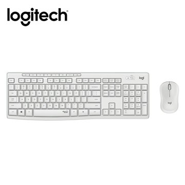 【Logitech 羅技】MK295 靜音鍵鼠組-珍珠白【三井3C】
