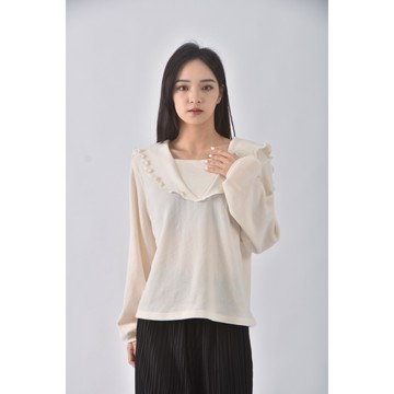 (XL) nonclip韓牌白色長袖上衣二手衣