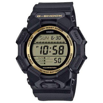 CASIO卡西歐 G-SHOCK GD-010系列 GD-010GB-1A9 10年電力數位錶 黑金 51.9 mm ｜樂天全館特惠中★指定刷卡回饋10%