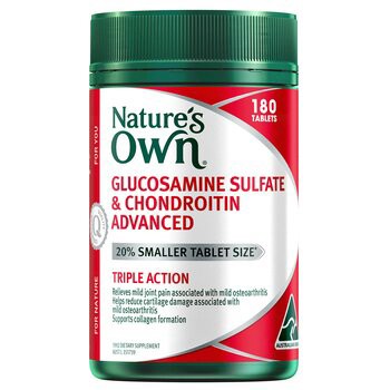 Nature's Own 自然澳 [Authorized Sales Agent] Nature's Own Glucosamine & Chond ADV  - 180 tablets 180pcs/box-骨骼 關節