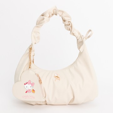 Hello Kitty - Arnold Palmer - 肩背包附長背帶 Marshmallow系列 - 卡其色/441-0504-26-6