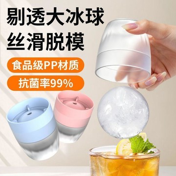 ⭐⭐【冰球製冰器】威士忌大號圓形冰球模具軟膠冰格家用自制冰塊神器