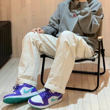 S.G Nike Air Jordan 1 Low SE HJ9013-550 男 運動休閒鞋 喬丹 舒適 穿搭 紫綠