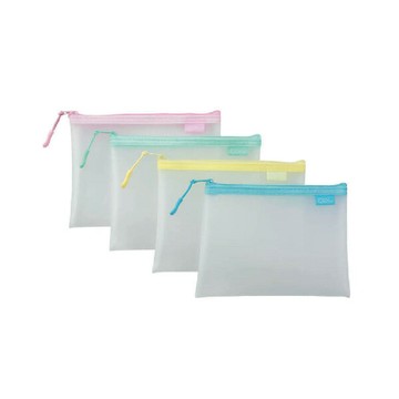 COX 三燕 A6 EVA環保 抗靜電 霧面 收納 拉鍊袋 顏色隨機 12入 /包 NO.8150H｜領券最高折$220