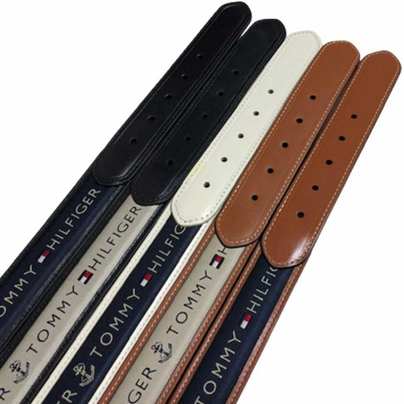 【 】トミー レザー ロゴ 3cm幅 ベルト Amazon | Tommy Hilfiger レディース 100%レザーファッション