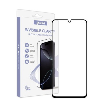 VXTRA 全膠貼合 三星 Galaxy A07 5G 滿版疏水疏油9H鋼化頂級玻璃膜(黑) 玻璃保護貼