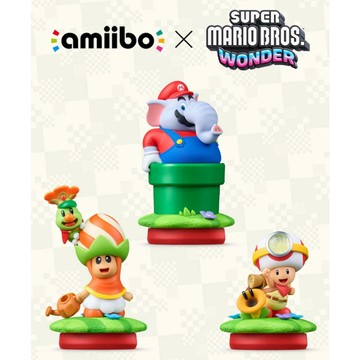 amiibo Amiibo《超級瑪利歐兄弟 驚奇系列》角色三款一套組 送磁貼