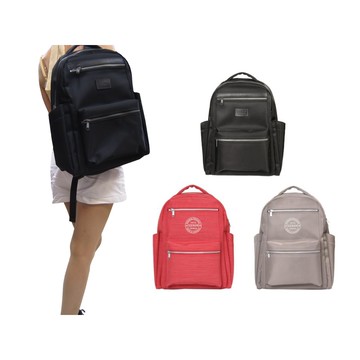 ~雪黛屋~YESON 後背包中小量可A4資料夾主袋+外袋共六層MIT無敵高單數防水尼龍布Y4001