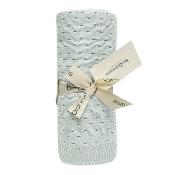 奇哥 - 【bimbidreams】透氣純棉針織洞洞毯 75x90cm(寶寶毯 嬰兒毯 四季毯 冷氣毯 小被被 蓋被 寶寶被毯...