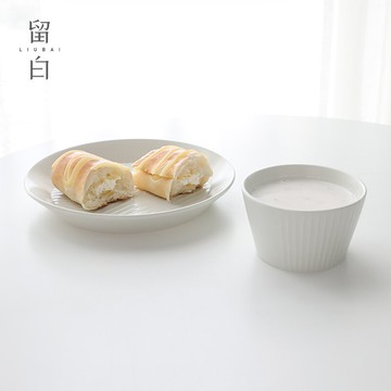 北歐風格浮雕陶瓷碗加高防燙學生宿舍用菜盤水果沙拉創意個性餐具