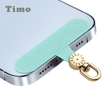 【Timo】蘋果/安卓手機殼通用 360度可旋轉手機殼掛繩夾片-薄荷綠