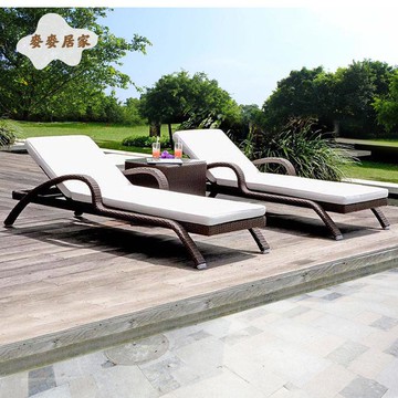 【臺灣公司 可打統編】免運 沙灘椅 躺椅 戶外躺床陽臺藤編庭院泳池躺椅室外休閑防水防曬別墅游泳池沙灘椅 可開發票 全館五折 工廠現貨直銷 新品特價 m10025