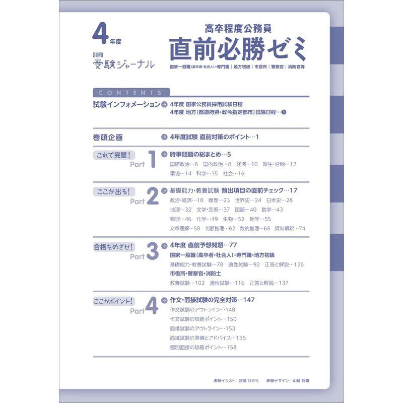 高卒程度公務員直前必勝ゼミ 国家一般職 ・専門職 地方初級 市役所 警察官 消防官等 4年度