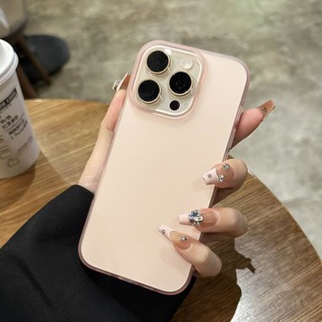適用于蘋果16promax手機殼新款超薄磨砂iPhone16plus透明淺粉色15全包硬殼14防摔無線磁吸13簡約12高級感女款