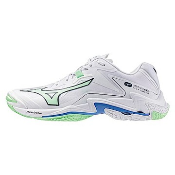 Mizuno Lightning [V1GA240102] 男女 排球鞋 室內運動 穩定 包覆 回彈 白 綠
