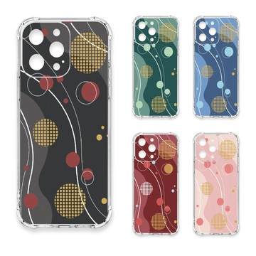 iPhone 17 殼 TRON iPhone 17 日系和風圓點律動系列 四角防摔 軟殼 手機殼