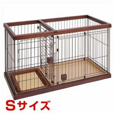 ペティオ [Petio] トイレのしつけドッグルームサークル S 茶 4903588247569 S #w-135694【大型商品のため同梱不可】