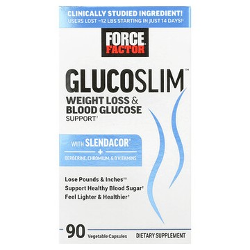 Force Factor, Glucoslim™，輕體和血糖支援，90 粒素食膠囊