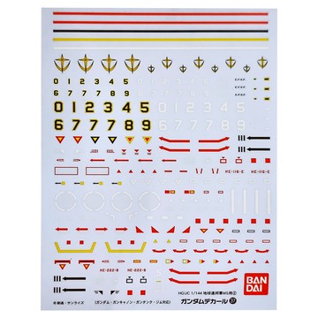 BANDAI 地球連邦軍MS用 鋼彈貼紙  不適用  多色  1個