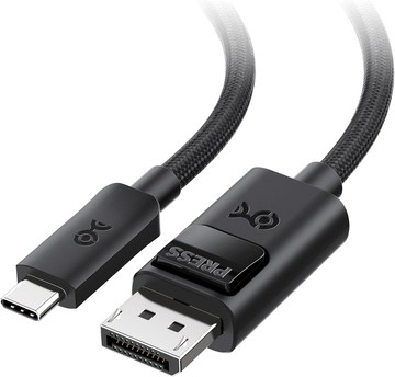 [6美國直購] Cable Matters 201456-BLK-1.8m 54Gbps Unidirectional USB C 轉 DisplayPort 2.1 連接線 DP54 DP線 不適用對象見敘述