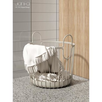 丹麥JIANFA設計北歐簡約家用臟衣簍輕奢奶油風臟衣籃衣服收納筐