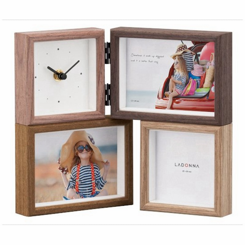 フォトフレーム おしゃれ 写真立て インテリア Ladonna プレゼント ギフト おすすめ ラドンナ 時計付き フォトフレーム Sf02 40c 通販 Lineポイント最大0 5 Get Lineショッピング