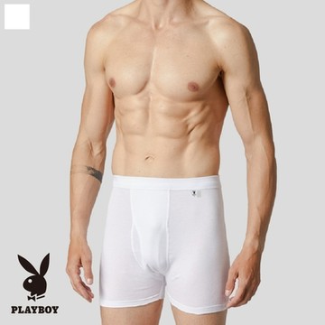 【PLAYBOY】輕柔透氣羅紋平口褲