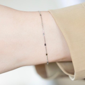 閃閃銀片925純銀手鍊