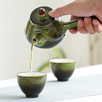 陶瓷茶壺側把壺單壺窯變小號家用功夫茶具單個不燙手泡茶器