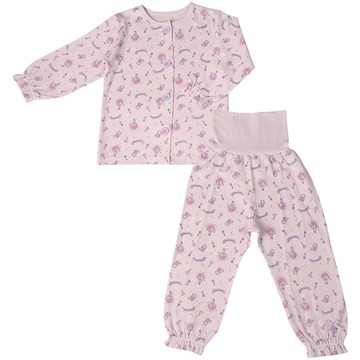 akachan honpo - 長袖家居服 穿衣練習前開式-公主-紫色