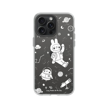 iPhone 15 Pro Max Clear 透明 - 懶散兔與啾先生 Lazy Rabbit and Mr.Chu - outerspace