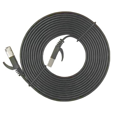 POLYWELL 寶利威爾 CAT6A扁線 高速網路線 RJ45 福祿克認證 PW15-W48-D154  3m  黑色  1條