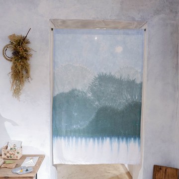 群山環繞 日式門簾/客製化尺寸/職人手工渲染