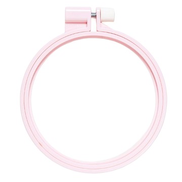 Clover 可樂牌 彩色刺繡框 10cm 粉色  1個