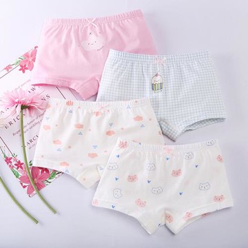 兒童內褲女童純棉平角2歲6寶寶四角短褲小女孩10歲12學生小內褲15