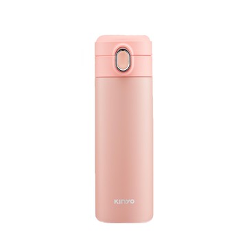 Kinyo 不鏽鋼彈蓋保溫杯  橘色  400ml  1個