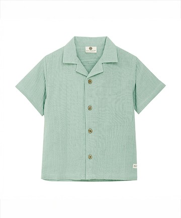 短袖襯衫(青瓷綠)98cm
