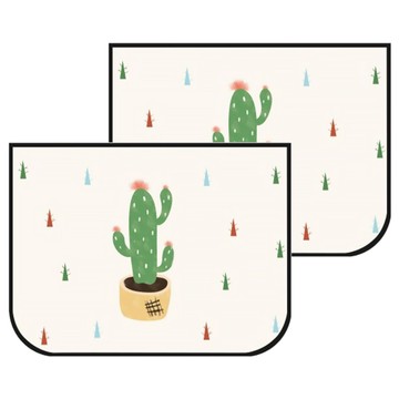 E.City 印花圖案磁性側窗遮陽檔  仙人掌  2個  60 x 45cm